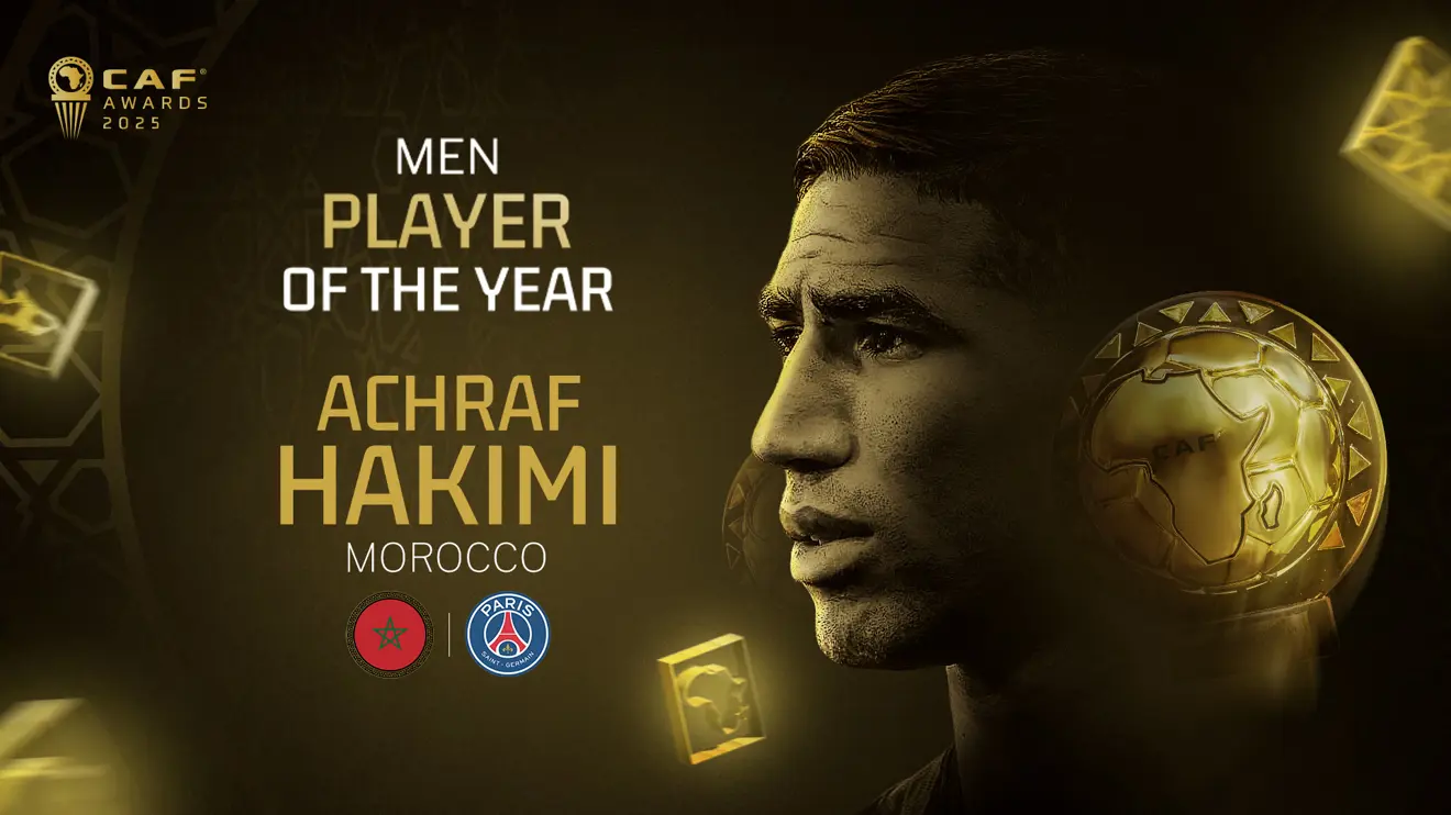 Football : Achraf Hakimi sacré ballon d’or Africain 2025